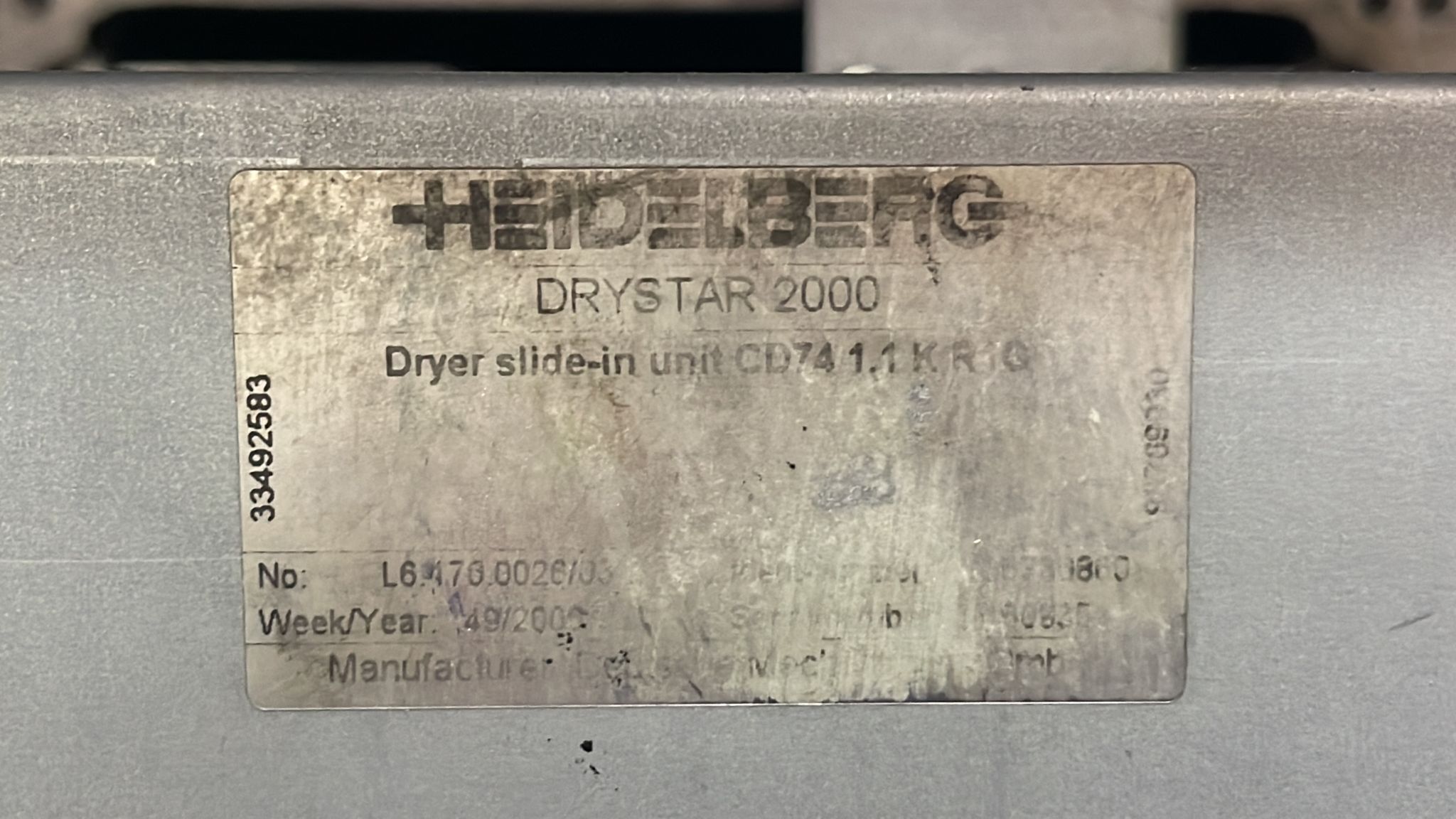 Heidelberg CD74-8 P5+LX2 Year 2006 Size 