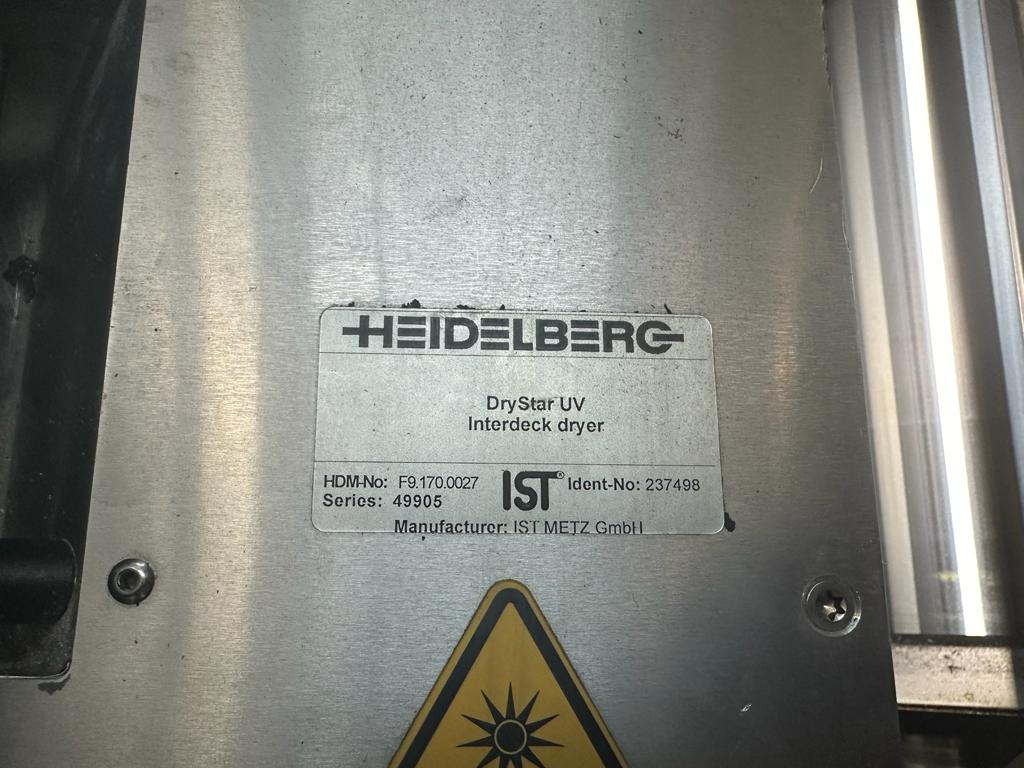 Heidelberg XL106-5 LX2 UV Year 2016 Size 