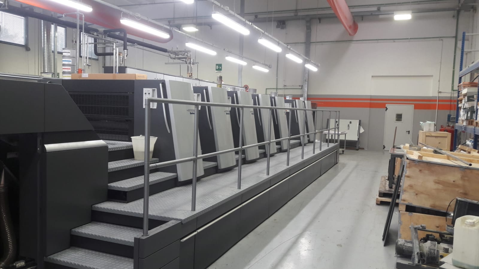 A beautiful Heidelberg XL105-6P3+LX3 rebuilt to a printer in Emilia Romagna (I)